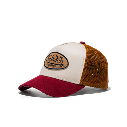 Von Dutch Trucker Cap Beige/Burgundy/Caramel  - VD_1_CT-MUBU