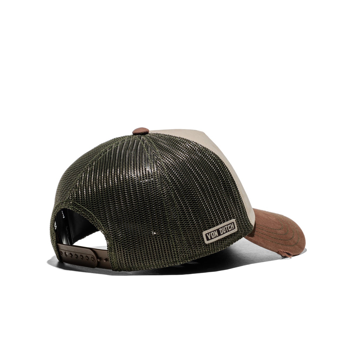 Von Dutch Trucker Cap Beige/Brown/Olive Green  - VD_1_CT_CREW_40