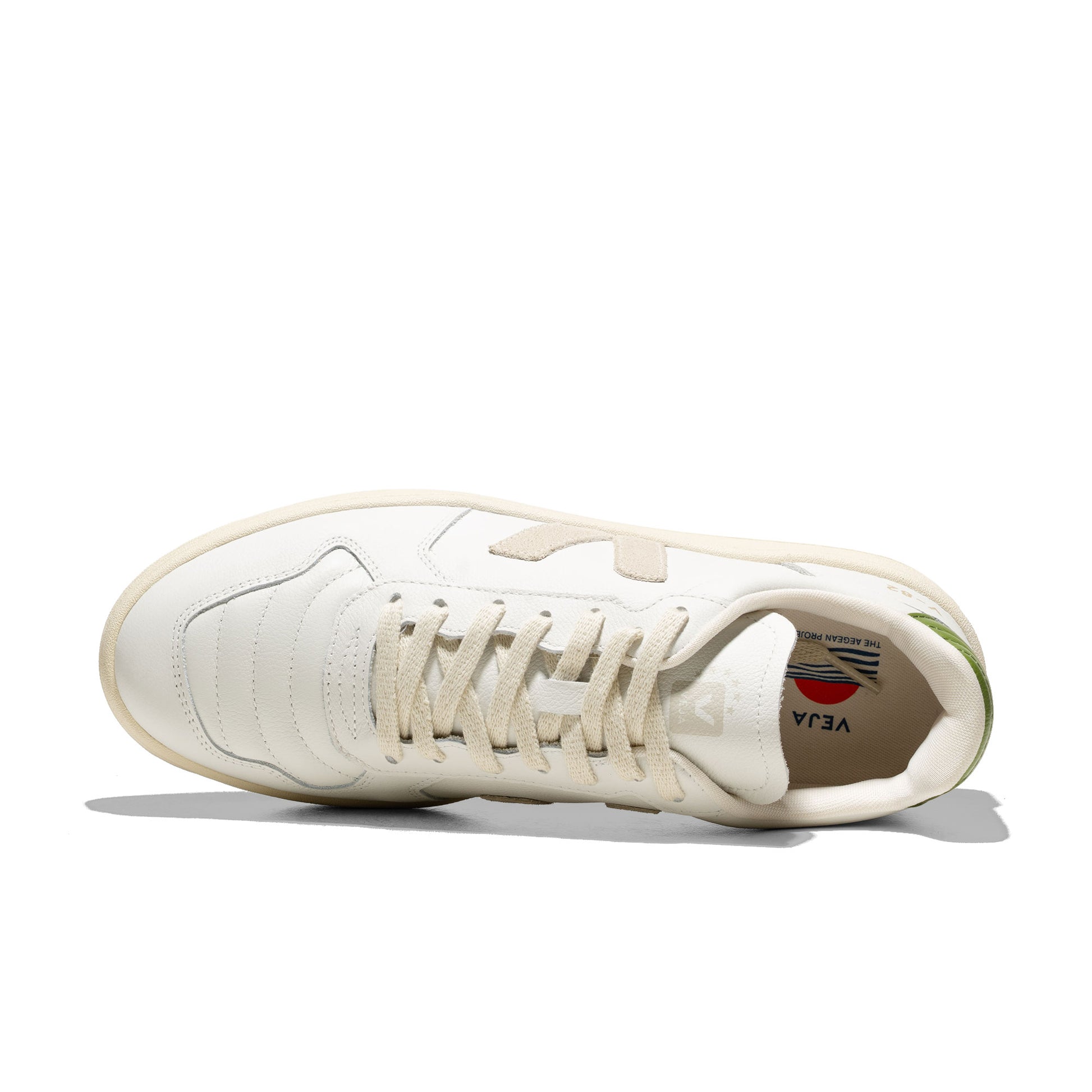 Veja V-82 Leather White/Pierre/Kiwi  - VF3321146