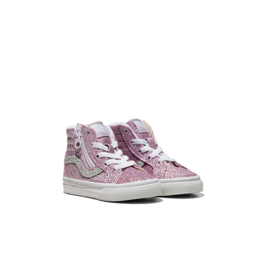 Vans SK8-Hi Reissue Side Zip Glitter Lilac Mist Purple  - VN0007Q3EMY1