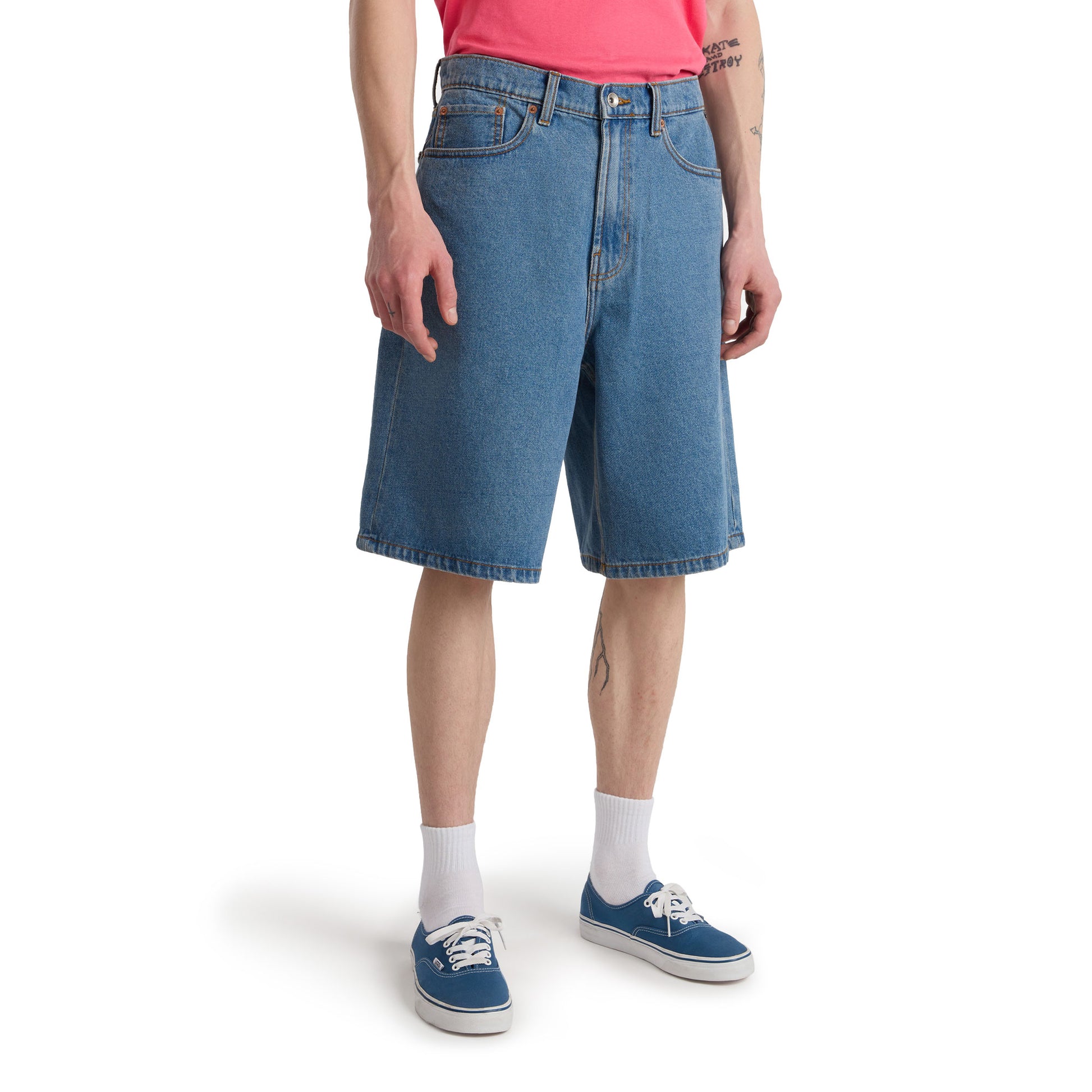 Vans Check-5 Baggy Denim Short Stonewash/Blue  - VN000C9VCDX1