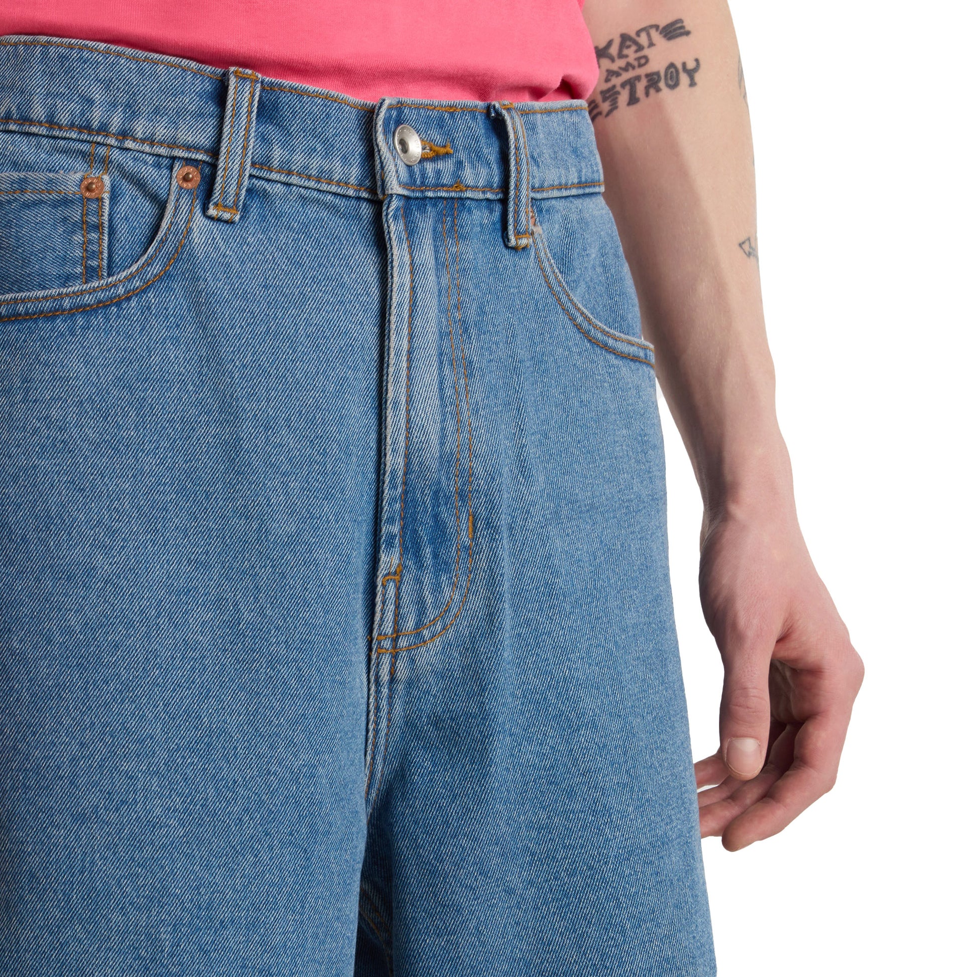 Vans Check-5 Baggy Denim Short Stonewash/Blue  - VN000C9VCDX1