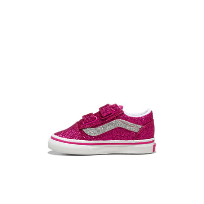 Vans Old Skool V Glitter Raspberry Rose  - VN000CTGYLZ1