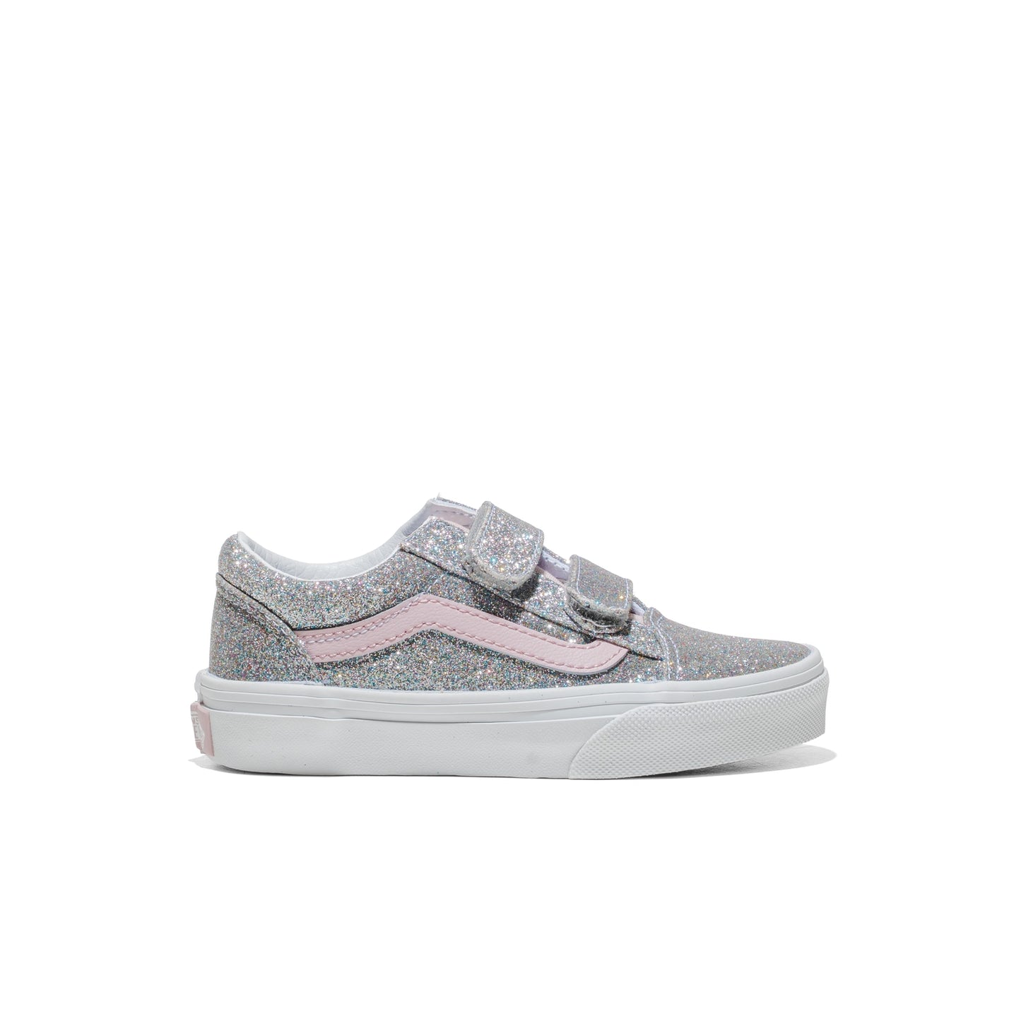 Vans Old Skool V Glitter Silver/Pale Petal  - VN000CYAHN31