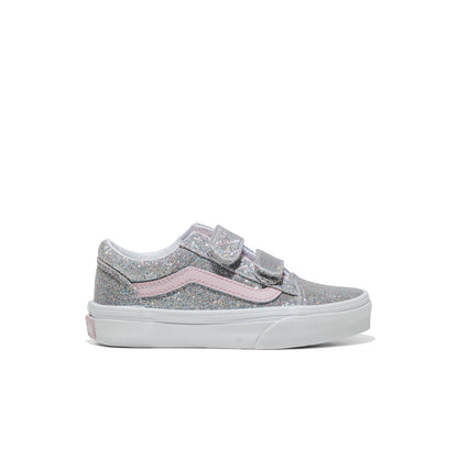 Vans Old Skool V Glitter Silver/Pale Petal  - VN000CYAHN31