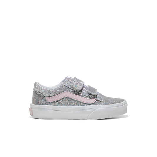 Vans Old Skool V Glitter Silver/Pale Petal  - VN000CYAHN31