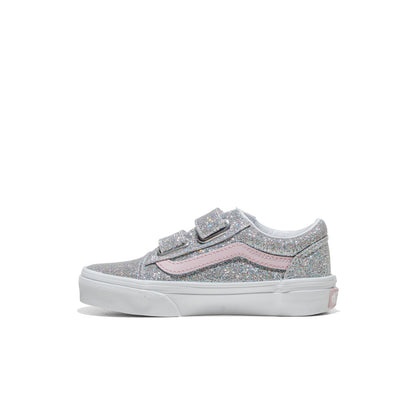 Vans Old Skool V Glitter Silver/Pale Petal  - VN000CYAHN31
