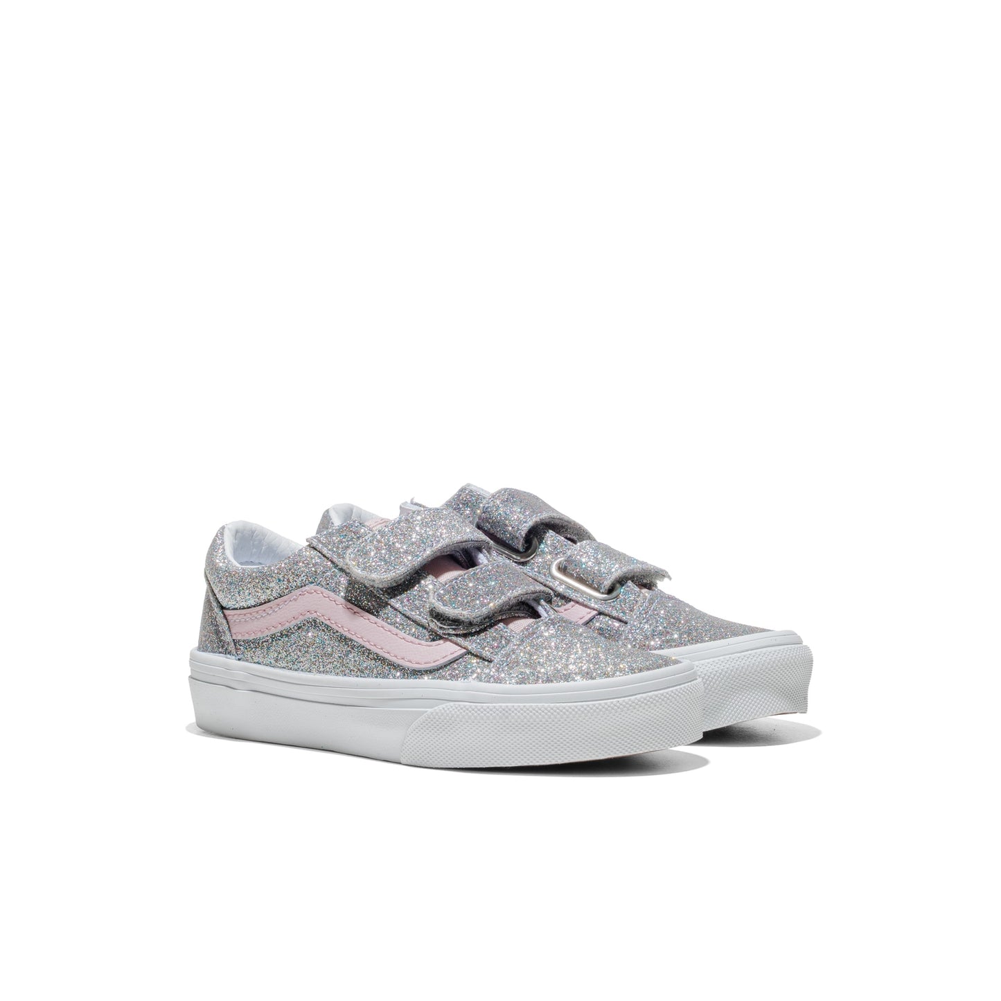 Vans Old Skool V Glitter Silver/Pale Petal  - VN000CYAHN31