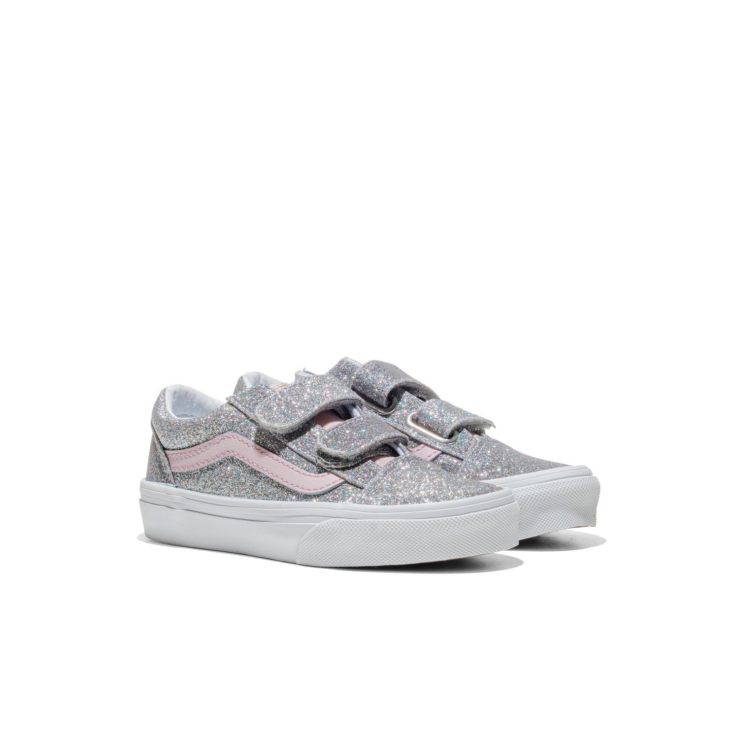 Vans Old Skool V Glitter Silver/Pale Petal  - VN000CYAHN31
