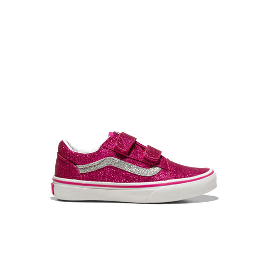 Vans Old Skool V Glitter Raspberry Rose  - VN000CYAYLZ1