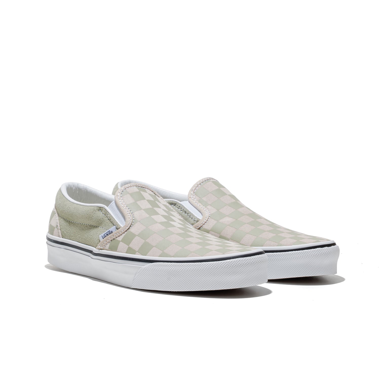 Vans Classic Slip-On Checkerboard Soft Sage  - VN000D6YFSG1