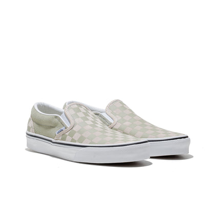 Vans Classic Slip-On Checkerboard Soft Sage  - VN000D6YFSG1