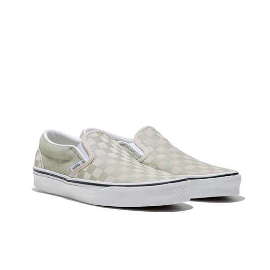 Vans Classic Slip-On Checkerboard Soft Sage  - VN000D6YFSG1