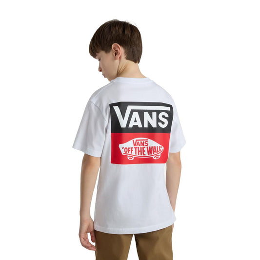 Vans Boys OG Logo SS T-Shirt White  - VN000GDGWHT1