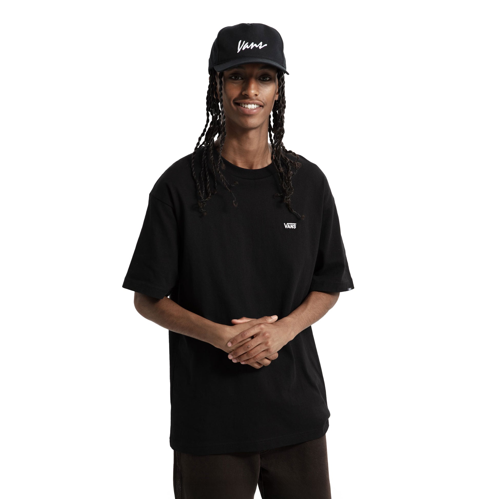Vans Left Chest II Loose SS Tee Black  - VN000P1PBLK1