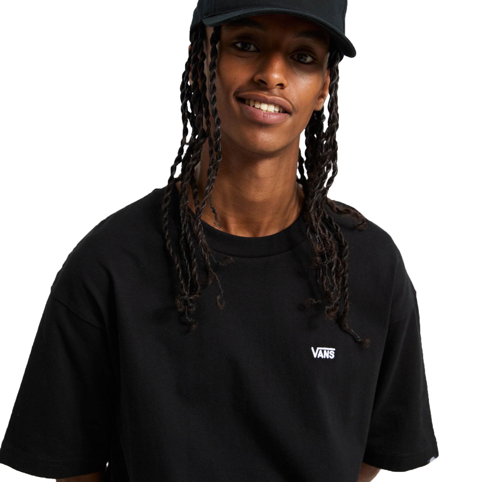 Vans Left Chest II Loose SS Tee Black  - VN000P1PBLK1