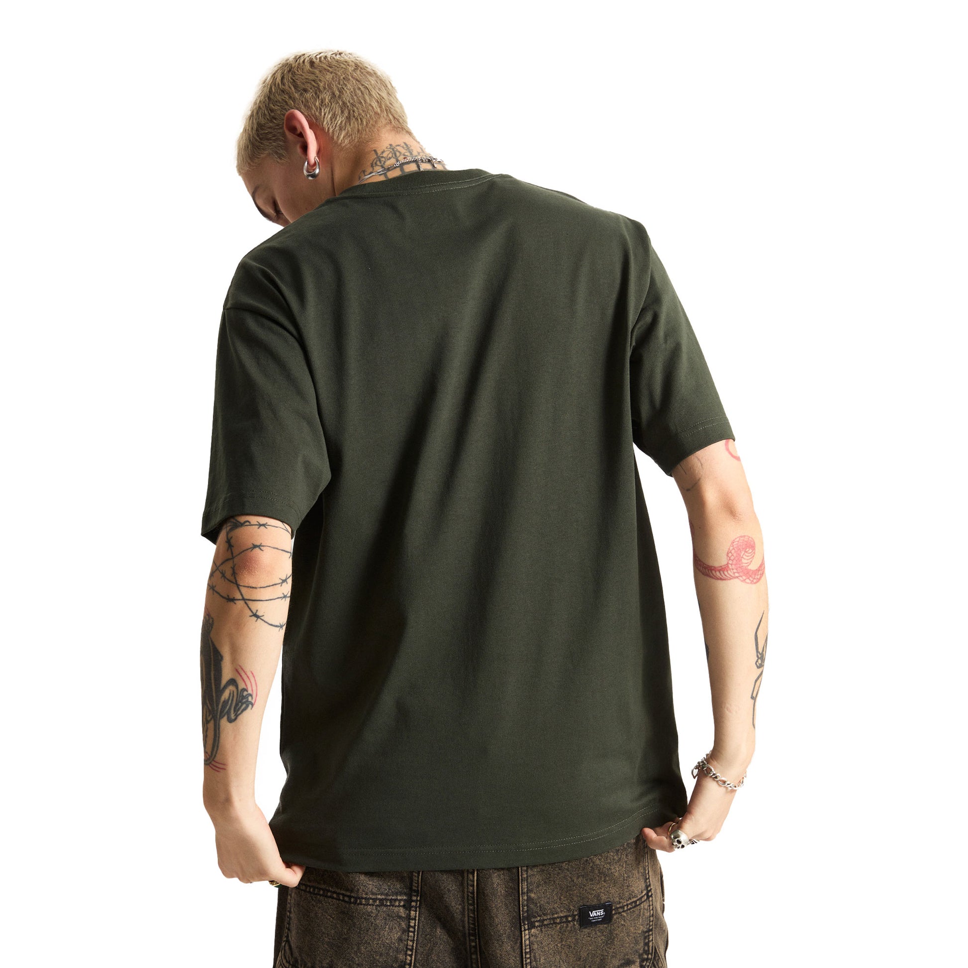 Vans Left Chest II Loose SS Tee Dried Kelp  - VN000P1PEMU1