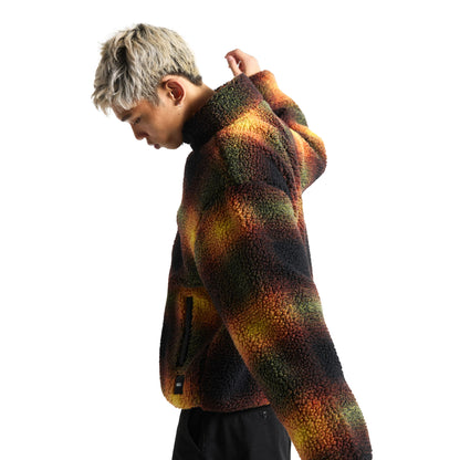 Vans Heights Sherpa Full-Zip Black/Herritage Mustard  - VN000PTBF0W1