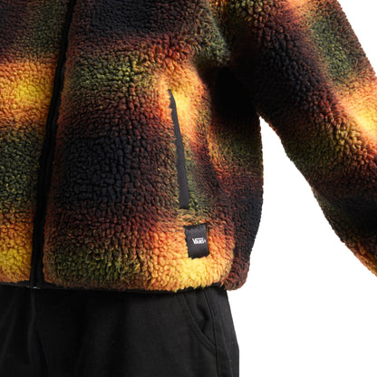 Vans Heights Sherpa Full-Zip Black/Herritage Mustard  - VN000PTBF0W1