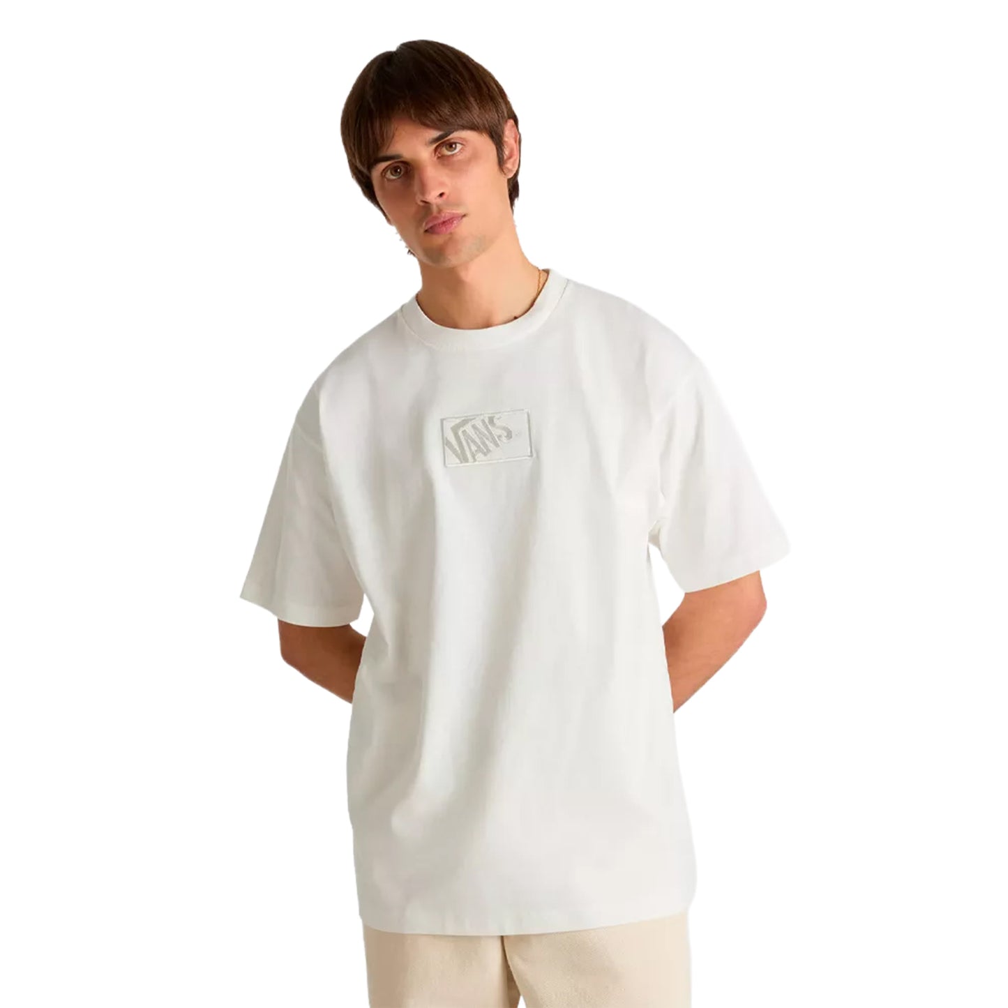 Vans Blocked Box Loose SS Tee Egret  - VN000RAPC9F1