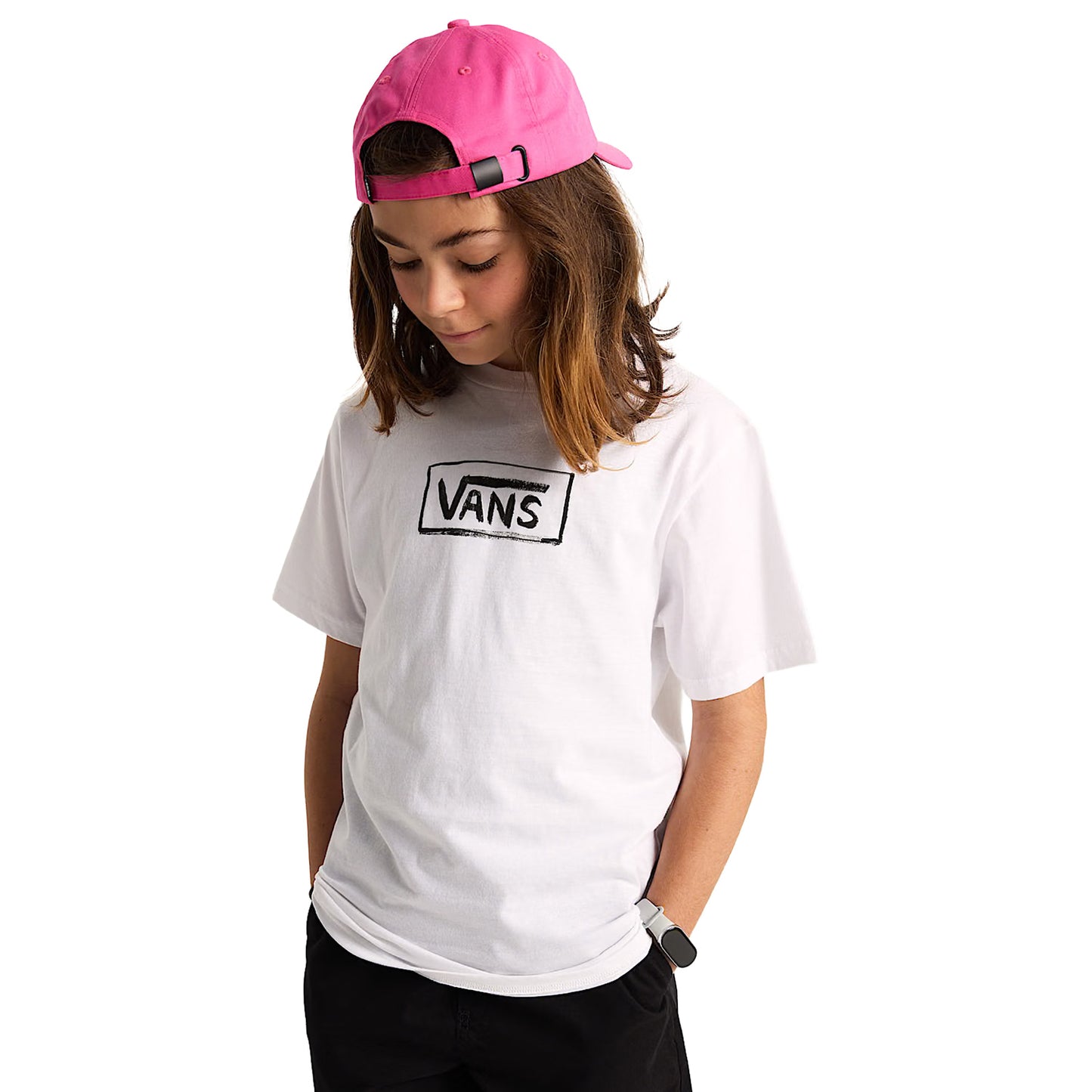 Vans Youth Vans On Canvas SS Tee White  - VN000TC9WHT1