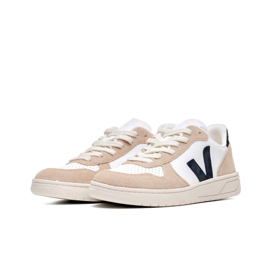 Veja V-10 Chromefree Extra-White/Black/Sahara  - VX0503138