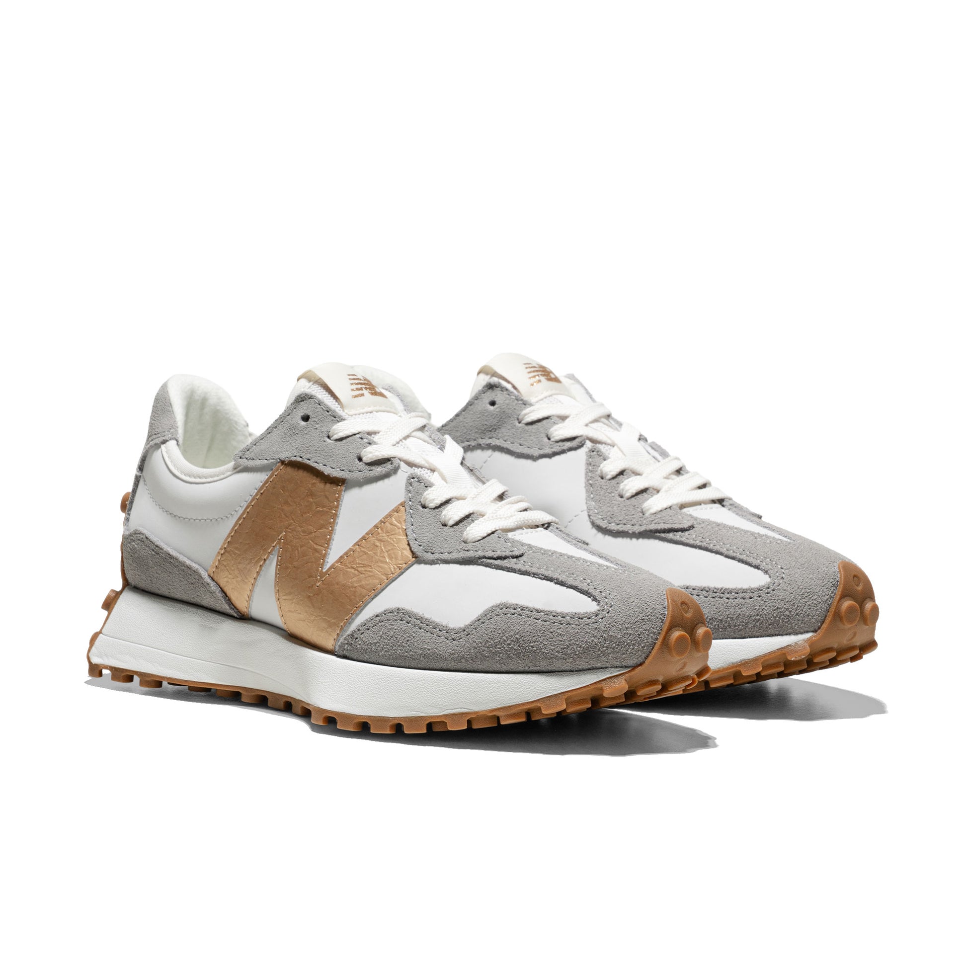 New Balance 327 Grey Matter/Gold Metallic  - W3279NT