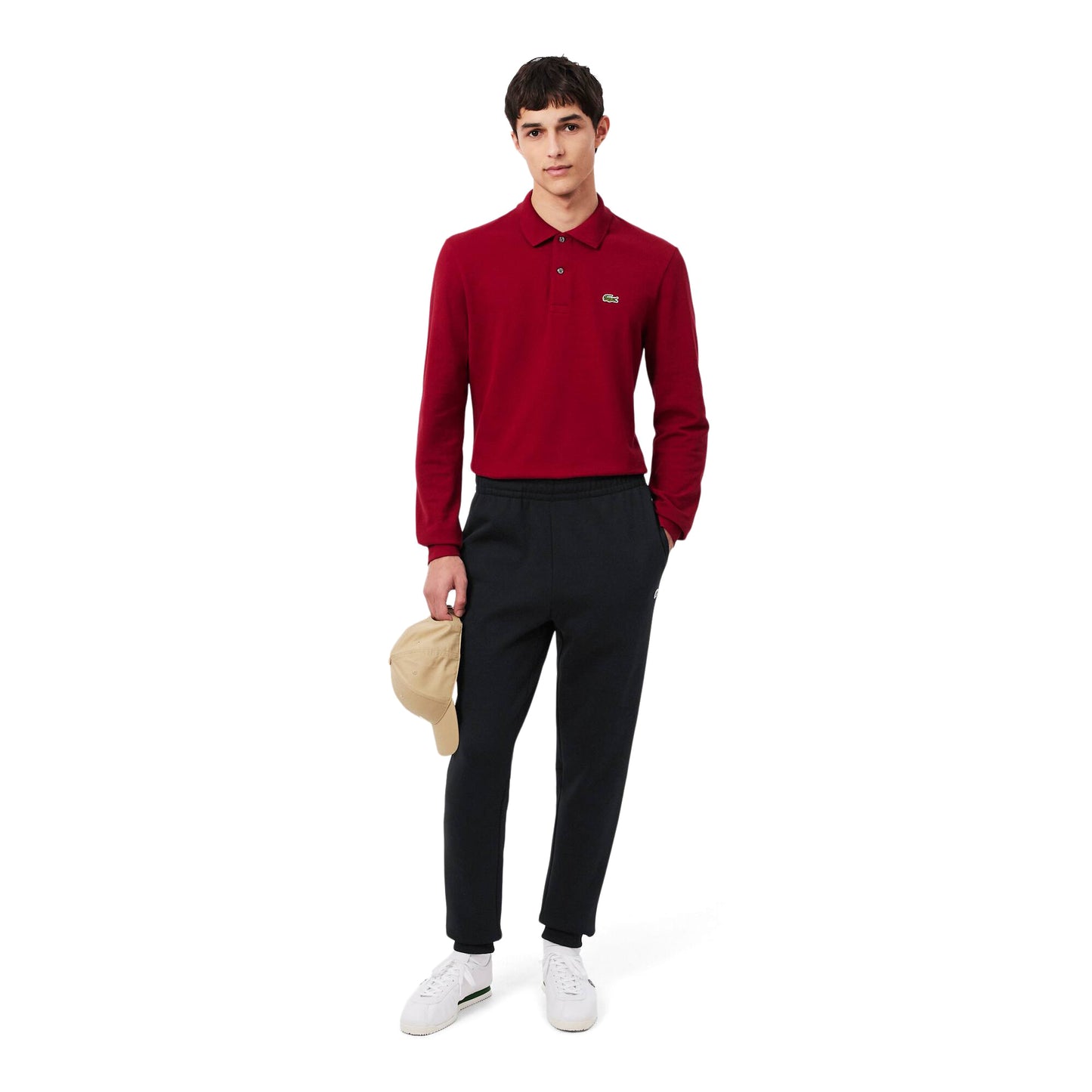 Lacoste Tapered Fit Fleece Sweatpants Black