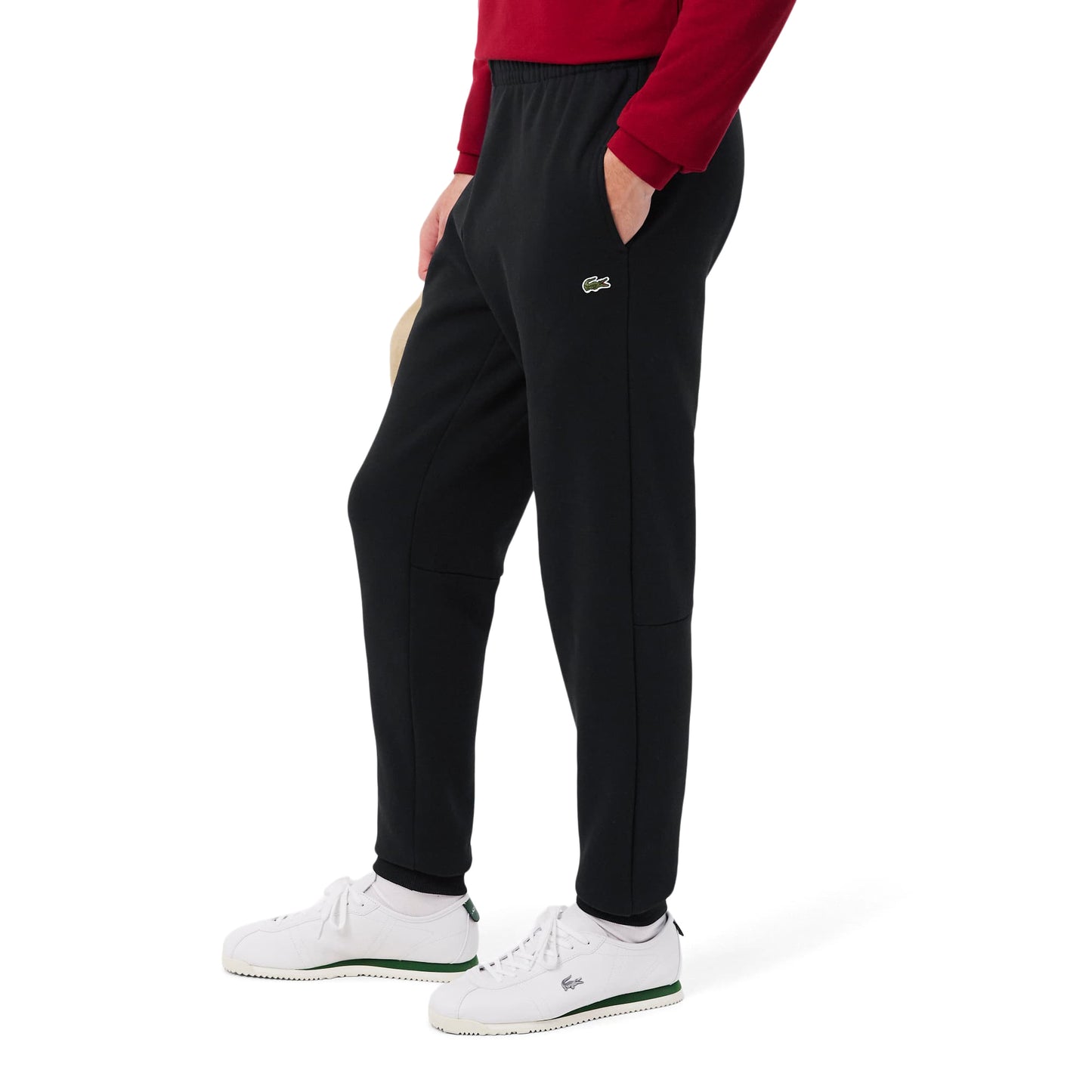 Lacoste Tapered Fit Fleece Sweatpants Black